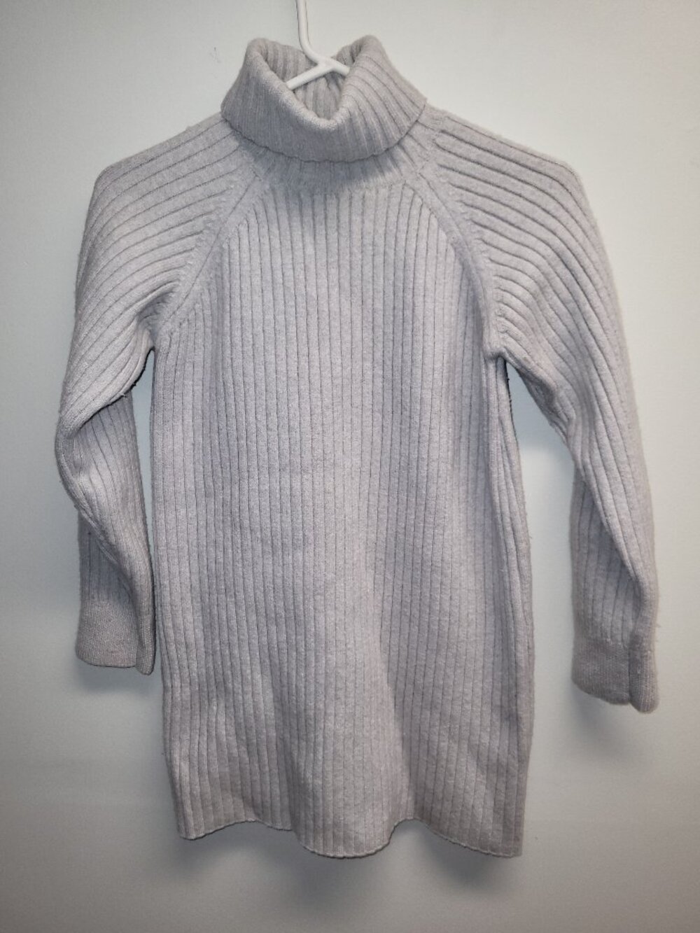 Wilfred Free Aritzia 100% Merino Wool Grey Ribbed Turtleneck Sweater Size S